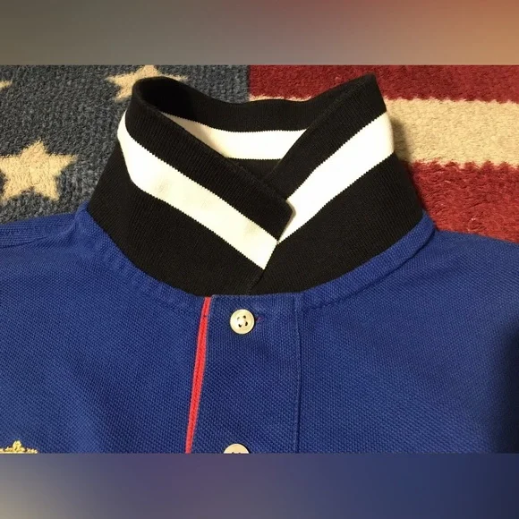 Vintage RALPH LAUREN POLO BLACKWATCH TEAM RUGBY Custom Shirt L Rlpc Rlx Sport x - Picture 6 of 16